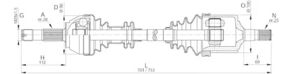 Вал OPEN PARTS DRS6141.00