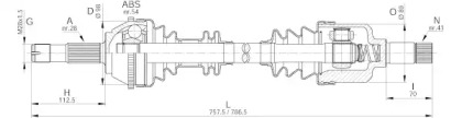 Вал OPEN PARTS DRS6143.00