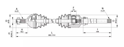 Вал OPEN PARTS DRS6158.00