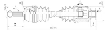 Вал OPEN PARTS DRS6166.00