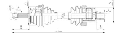 Вал OPEN PARTS DRS6172.00