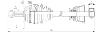 Вал OPEN PARTS DRS6180.00