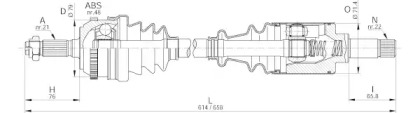 Вал OPEN PARTS DRS6183.00