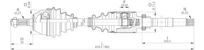 Вал OPEN PARTS DRS6184.00