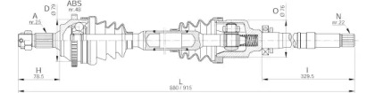 Вал OPEN PARTS DRS6192.00