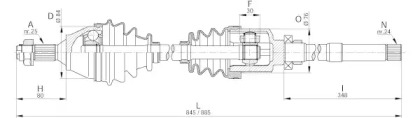 Вал OPEN PARTS DRS6195.00