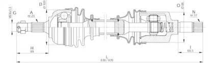 Вал OPEN PARTS DRS6228.00