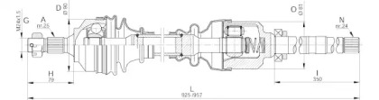 Вал OPEN PARTS DRS6248.00