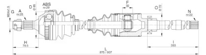 Вал OPEN PARTS DRS6268.00