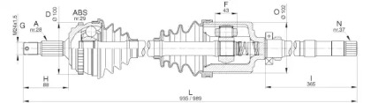 Вал OPEN PARTS DRS6273.00