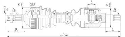 Вал OPEN PARTS DRS6280.00