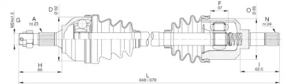 Вал OPEN PARTS DRS6293.00