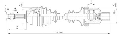 Вал OPEN PARTS DRS6302.00