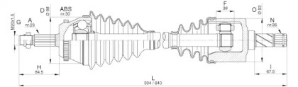 Вал OPEN PARTS DRS6304.00