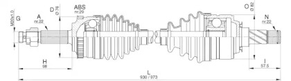 Вал OPEN PARTS DRS6307.00