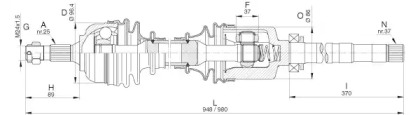 Вал OPEN PARTS DRS6316.00