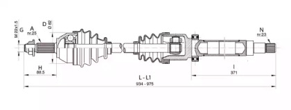 Вал OPEN PARTS DRS6322.00