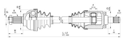 Вал OPEN PARTS DRS6342.00