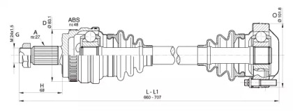 Вал OPEN PARTS DRS6357.00