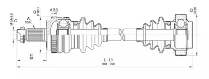 Вал OPEN PARTS DRS6359.00