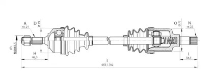 Вал OPEN PARTS DRS6367.00