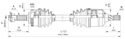 Вал OPEN PARTS DRS6378.00