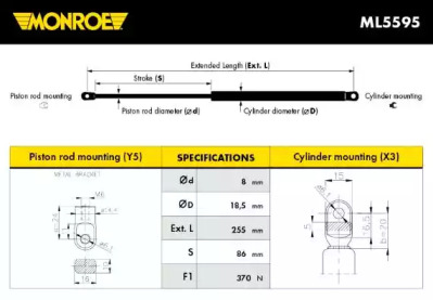 Газовая пружина MONROE ML5595