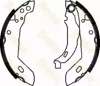 Комлект тормозных накладок Brake ENGINEERING SH2228