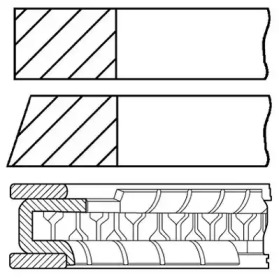 Комплект колец GOETZE ENGINE 08-374400-00