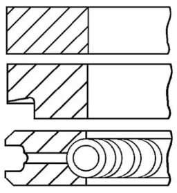 Комплект колец GOETZE ENGINE 08-525707-00