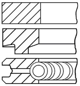 Комплект колец GOETZE ENGINE 08-146106-00