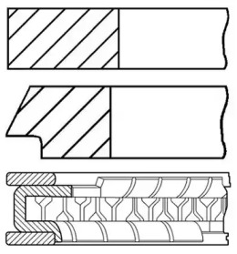 Комплект колец GOETZE ENGINE 08-441000-00