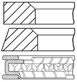 Комплект колец GOETZE ENGINE 08-782700-00