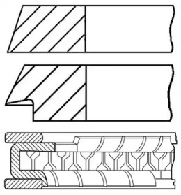 Комплект колец GOETZE ENGINE 08-320400-10