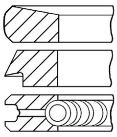 Комплект колец GOETZE ENGINE 08-107007-00