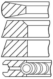 Комплект колец GOETZE ENGINE 08-207700-00