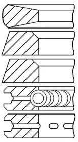 Комплект колец GOETZE ENGINE 08-166600-10