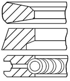 Комплект колец GOETZE ENGINE 08-141800-00