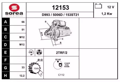 Стартер EAI 12153