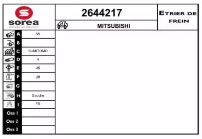 Тормозной суппорт EAI 2644217