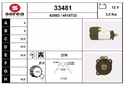 Стартер EAI 33481