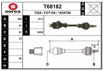 Вал EAI T68182