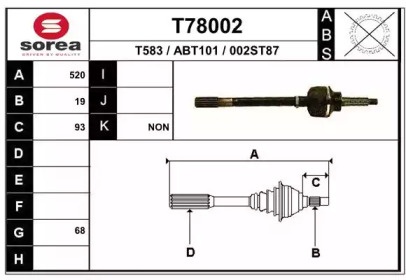 Вал EAI T78002