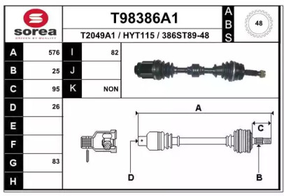 Вал EAI T98386A1