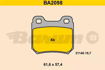 Комплект тормозных колодок BARUM BA2098