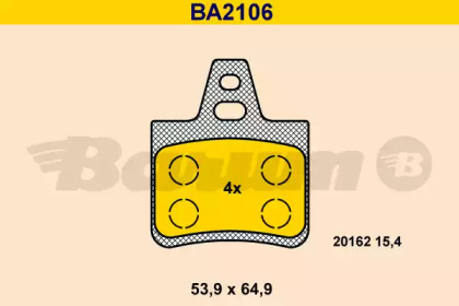 Комплект тормозных колодок BARUM BA2106