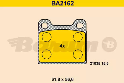 Комплект тормозных колодок BARUM BA2162