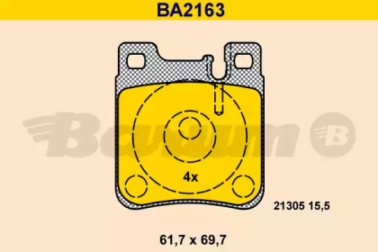 Комплект тормозных колодок BARUM BA2163