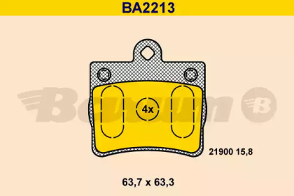 Комплект тормозных колодок BARUM BA2213