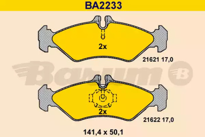 Комплект тормозных колодок BARUM BA2233